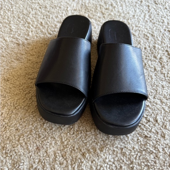 Black Slide Sandals - Picture 7 of 8
